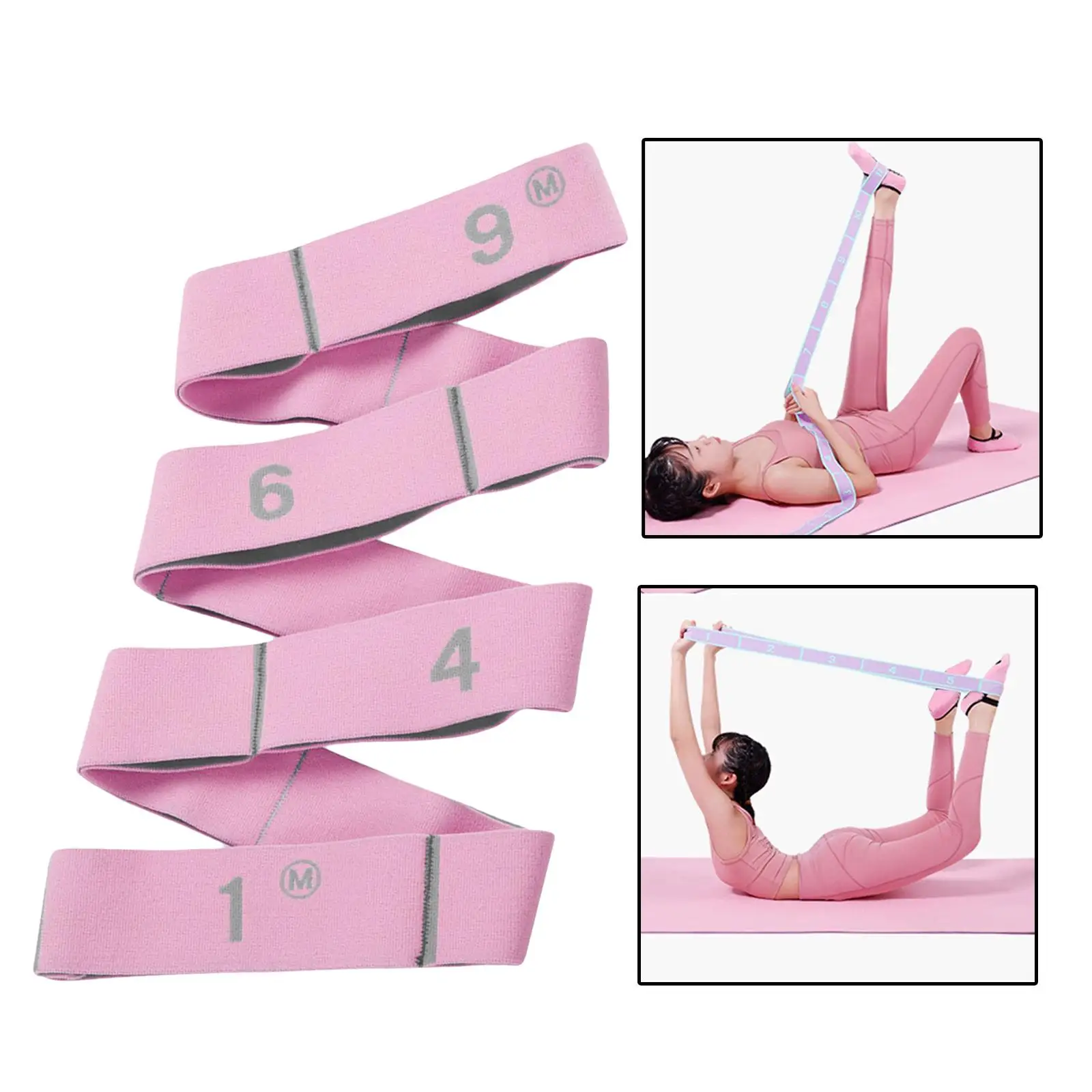 Resistance Band Multi Loop Workout Elastic Gym Yoga Stretchy Strap Stretching Strap for Waist Back Leg Home Taekwondo Gymnastics