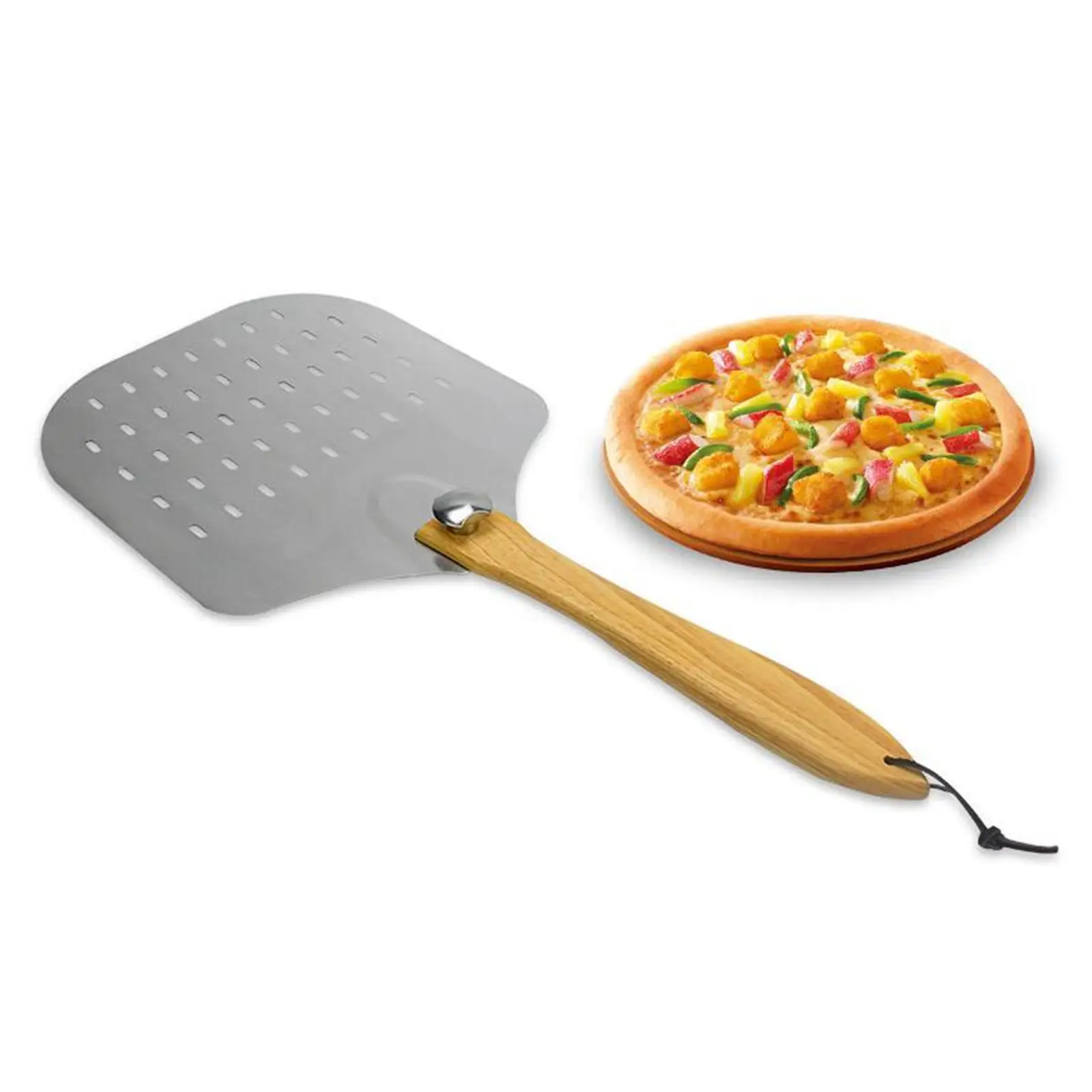 Pizza Shovel with Folding Handle Pizza Turning Peel for Baking Bread Home