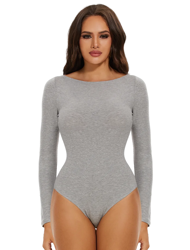 Description Picture 5 of itemThermal Underwear Tops for women Sexy One-shoulder Long Sleeve Bodysuits Soft Keep Warm Bottoming Shirt Compression Undershirts