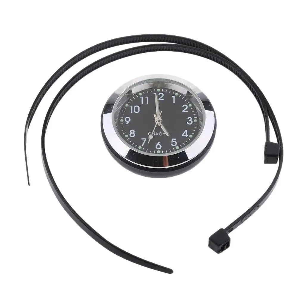 7/8inch - 1inch  Motorcycle Handlebar Mount Dial Clock Watch Thermometer Hygrometer Lens Surface Waterproof Dusproof