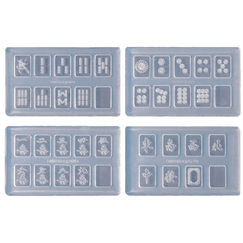 R3MC Resin Casting Molds Resin Silicone Mold DIY Craft Project Mahjong Nail Moulds