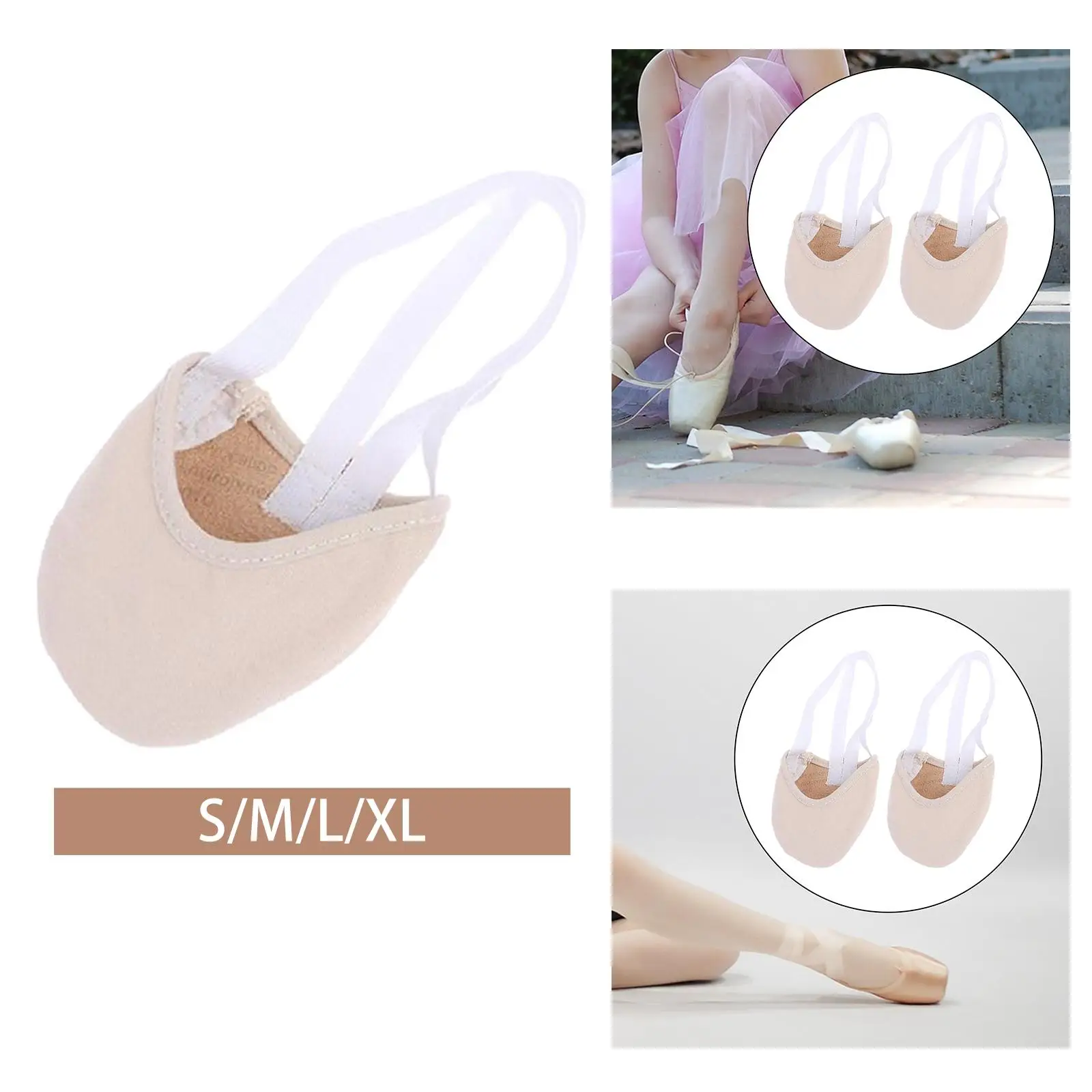 Half Sole Dance Shoes Gymnastic Shoes Ballet Shoes for Jazz Turning Lyrical