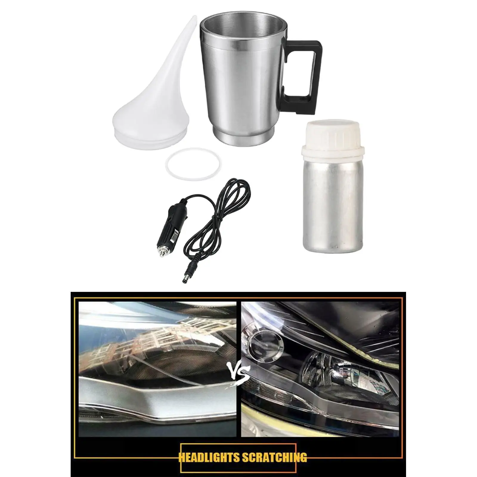 Car Headlight Renovation Polishing,  Cup Headlight Lens Polish Set, Lens Coating Tool ,Fit for Taillights Lens Polish