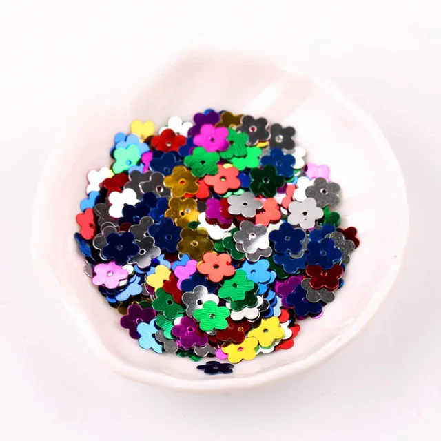 Blumen-Pailletten, 6 mm, flache PVC-Pailletten, lose Lentejuelas für Handarbeiten, Basteln, Nähbeschläge, Modeschmuck, 10 g/Menge – Detail 16