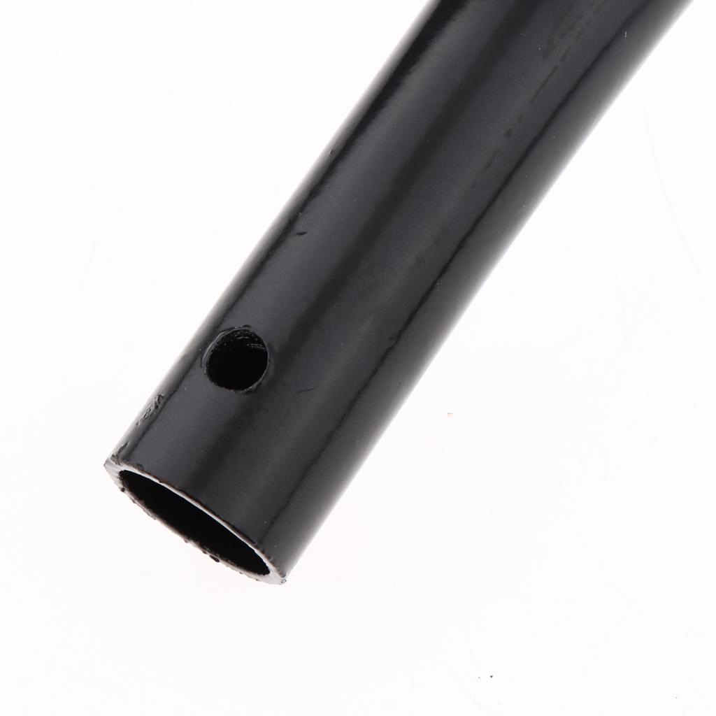 Motorcycle Metal Upswept Rear Frame Hoop Brat Seat Cushion Loop Armrest for Cafe Racer 230mm Tubing (Black)