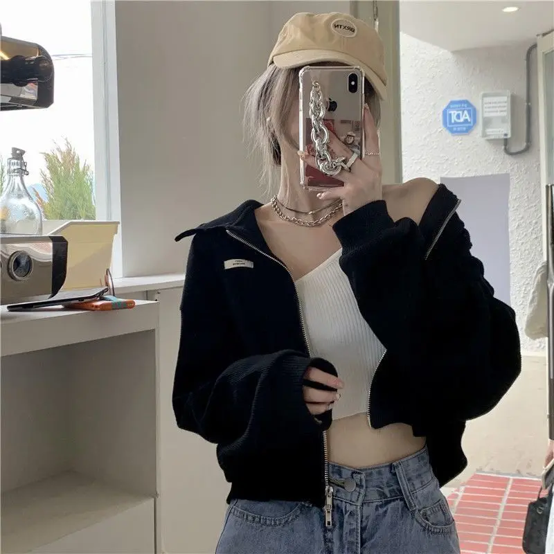 Deeptown sweatshirts femininas coreano moda oversized harajuku
