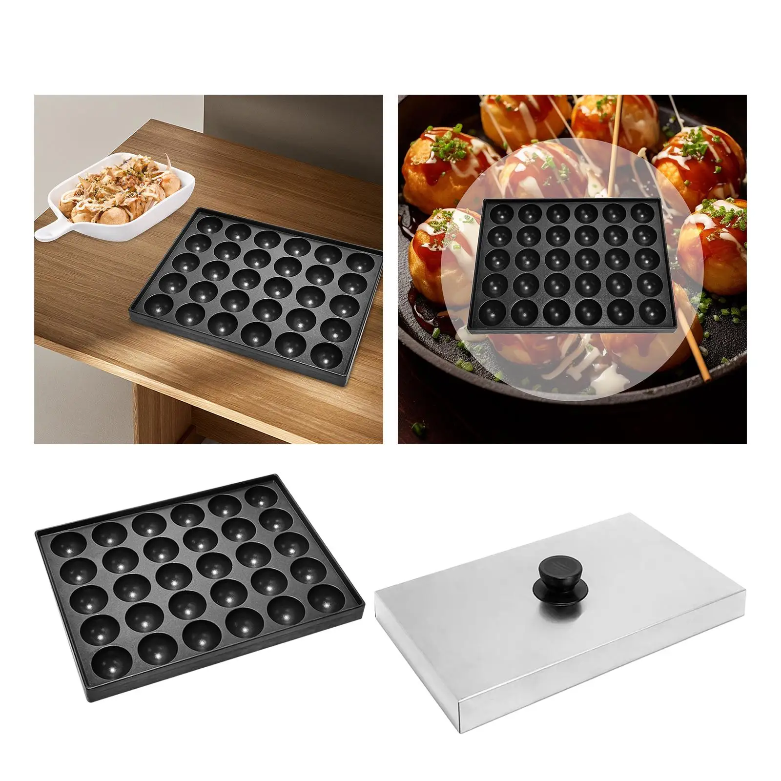 Octopus Meatball Grill Pan Octopus Ball Maker for Barbecue Kitchen Outdoor