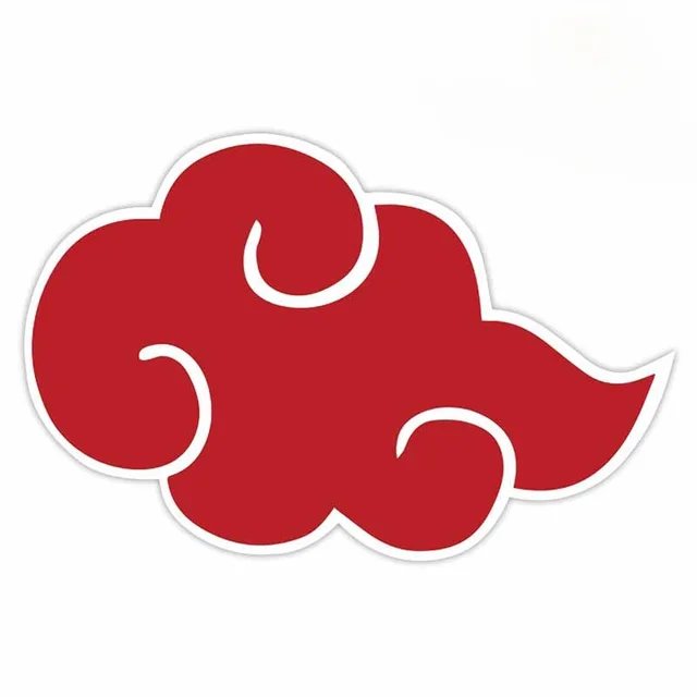 Tri Mishki-Akatsuki Nuvem Vermelha PVC Adesivos para Carro