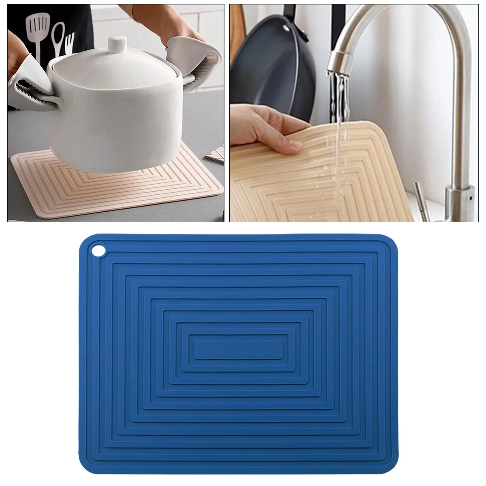 Heat Insulation Dish Drying   Pot Holder Waterproof Dish Draining Mat