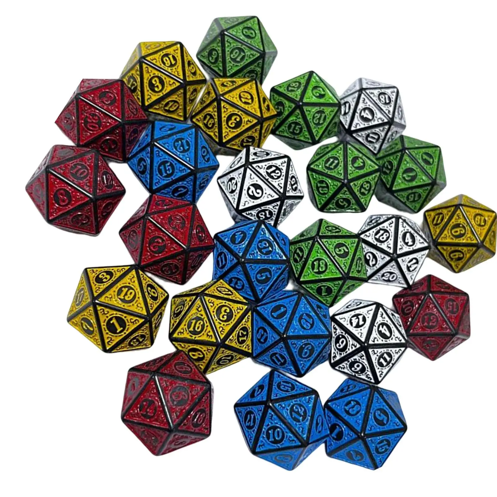 20x D20 Dices Set Role Playing Game Dices Party Game Toy Entertainment Toys Party Favors Polyhedral Dices Set for Bar KTV Party
