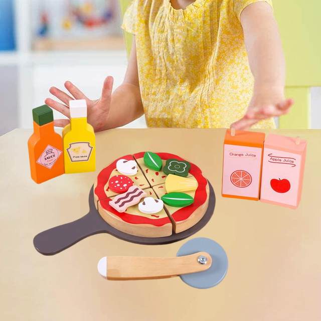 Pretend Play House Oven Pizza Toy Wooden Simulation Kitchen Children Learn  Early Education Toy Gift - AliExpress