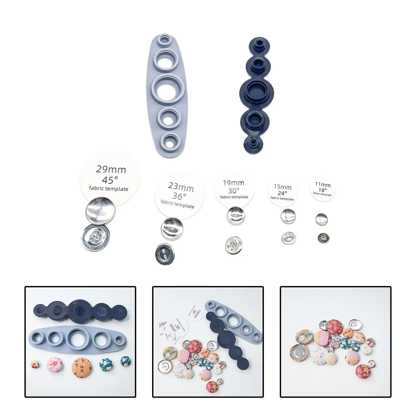 Tool for Cover Buttons Fabric Covered Buttons Jeans 11mm, 15mm, 19mm, 23mm, 29mm DIY Button Craft Set Button Maker Machine
