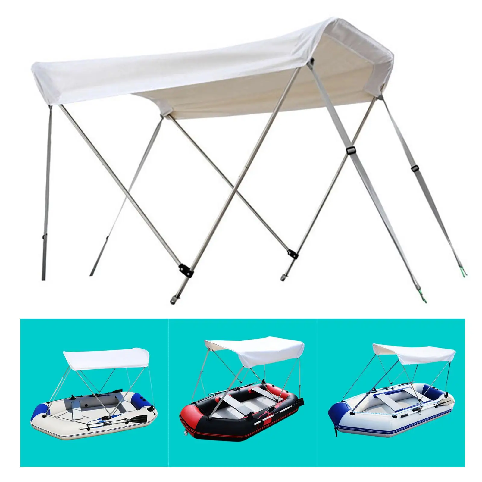 Inflatable Fishing Boat Tent Kayak Awning Boat Yacht Canopy Protection Sunshade Awning Protection Bimini Tops
