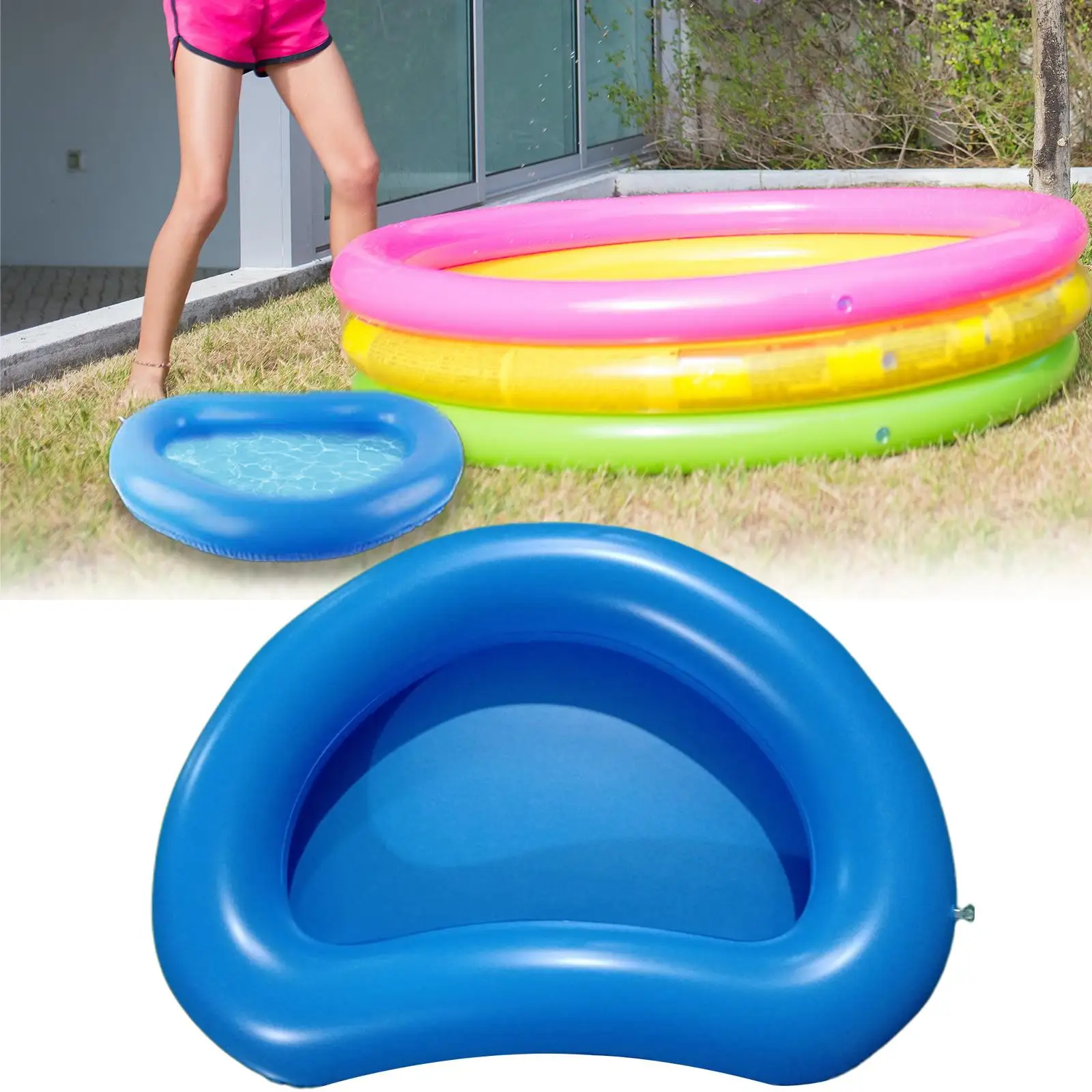 Inflatable Foot Bath Footbath Foot Soaking Bath Basin for Beach, Camping, and Outdoors to Clean Feet PVC Material Multipurpose