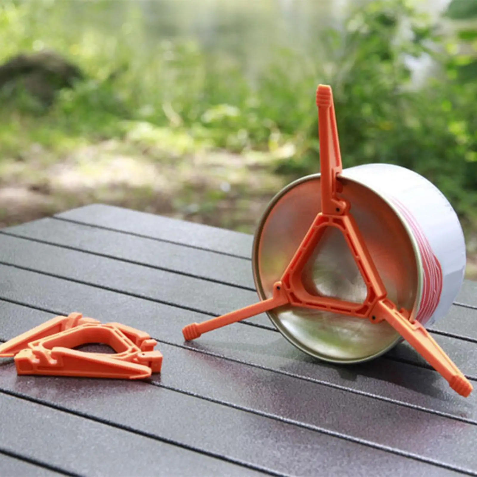  Fuel Canister Stand Foldable Gas Stove Bracket for Outdoor  Portable Backpacking Stove Accessories