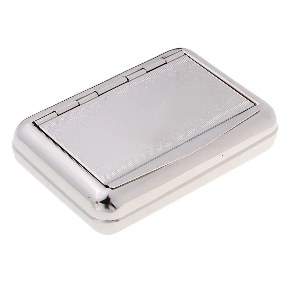 Silver Smoking Pipe Tobacco Storage Case Moisturize Box for Fathers Day Gift