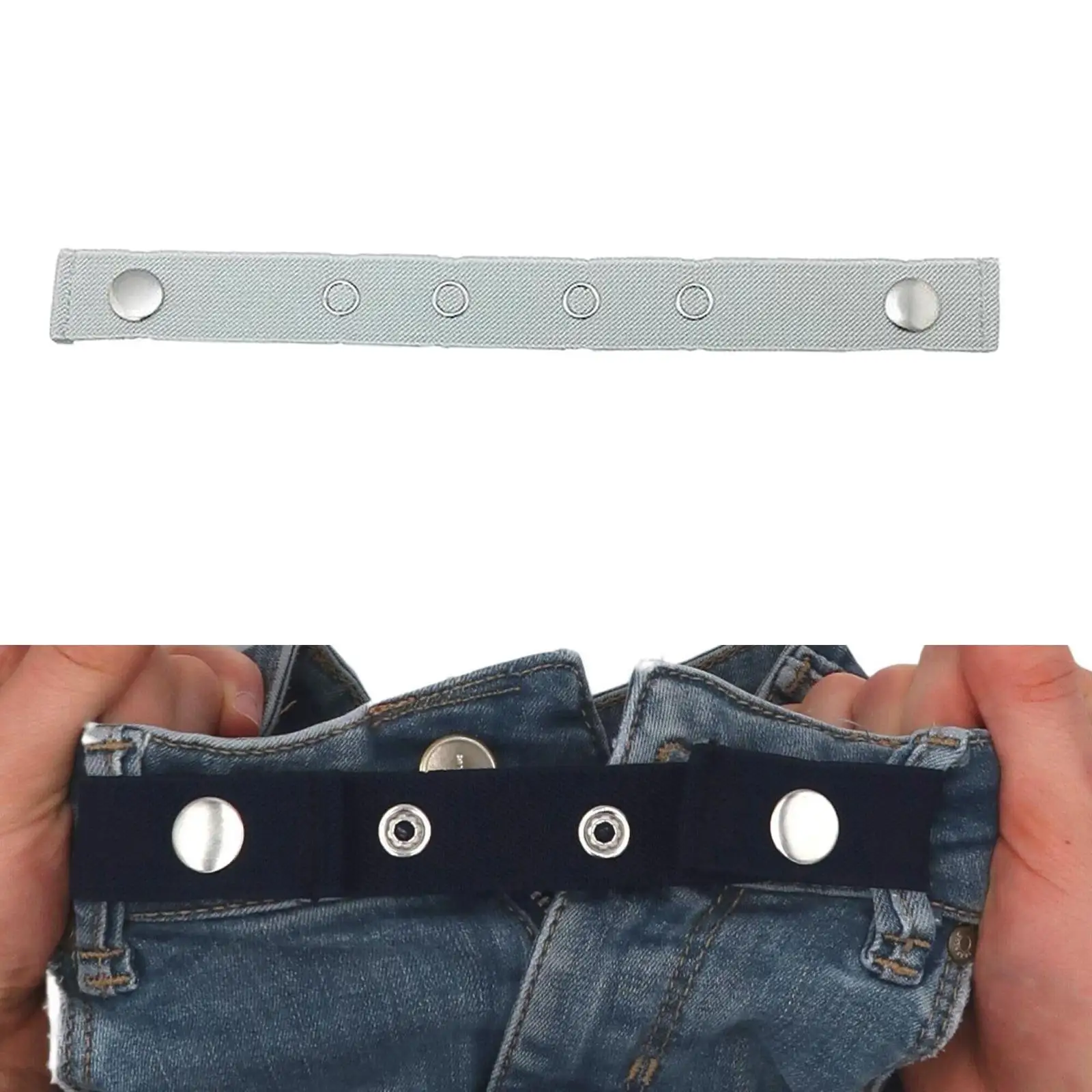 1pc Casual No Buckle Stretch Elastic Waist Belt For Womens/Mens Adjustable Waistband
