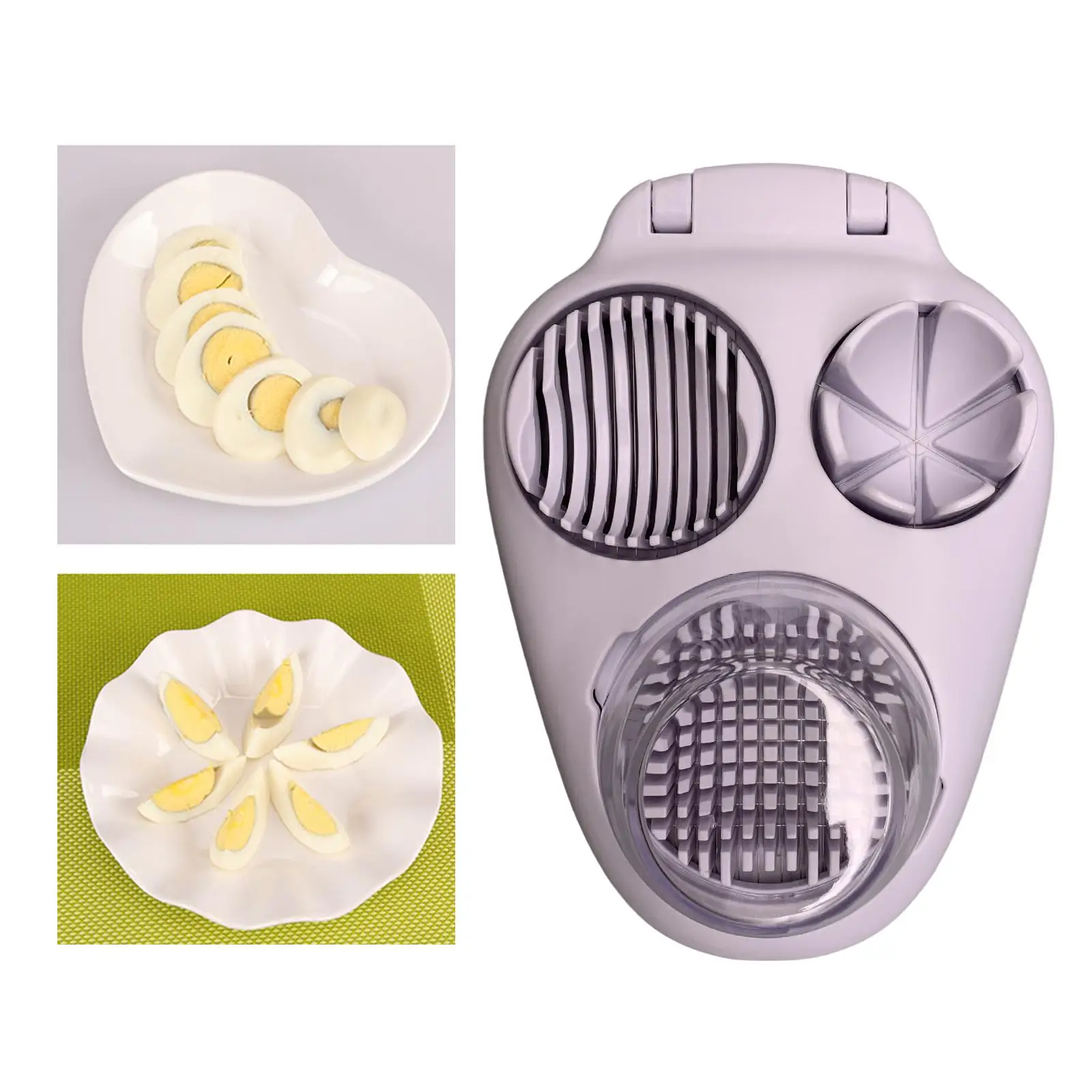 Multi Egg Slicer Easy to Clean Kitchen Gadget Fruit Vegetable Slicer Tool Egg Cutter for Lime Mushroom Strawberry Bananas Lemon