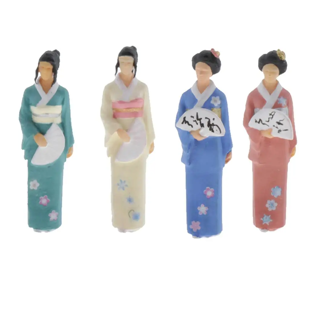 1:64 Japanese Women Characters People Diorama Children DIY Decor