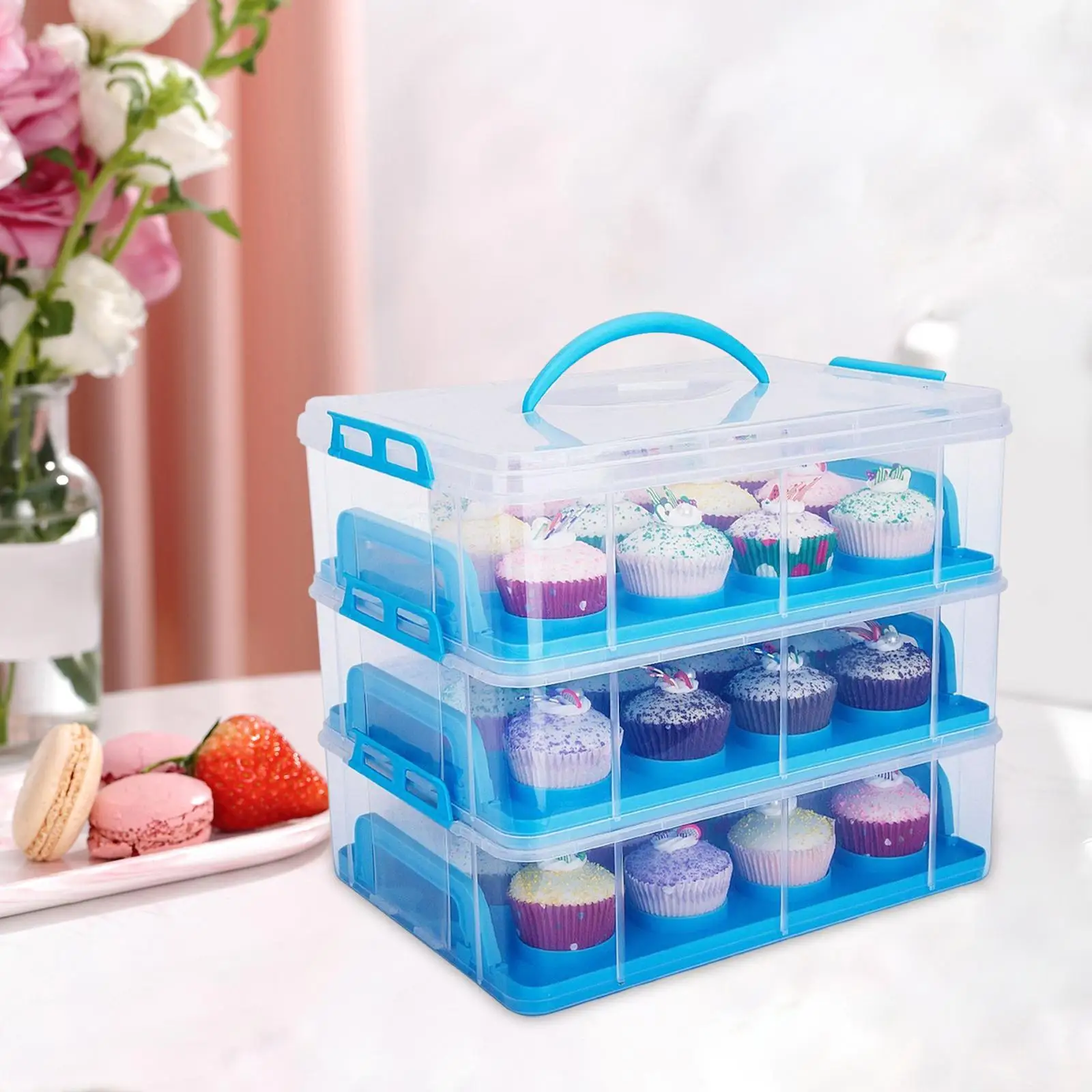 Cupcake Storage Containers Holder Dessert Container Case for Cake Cheesecakes Baking Cupcakes