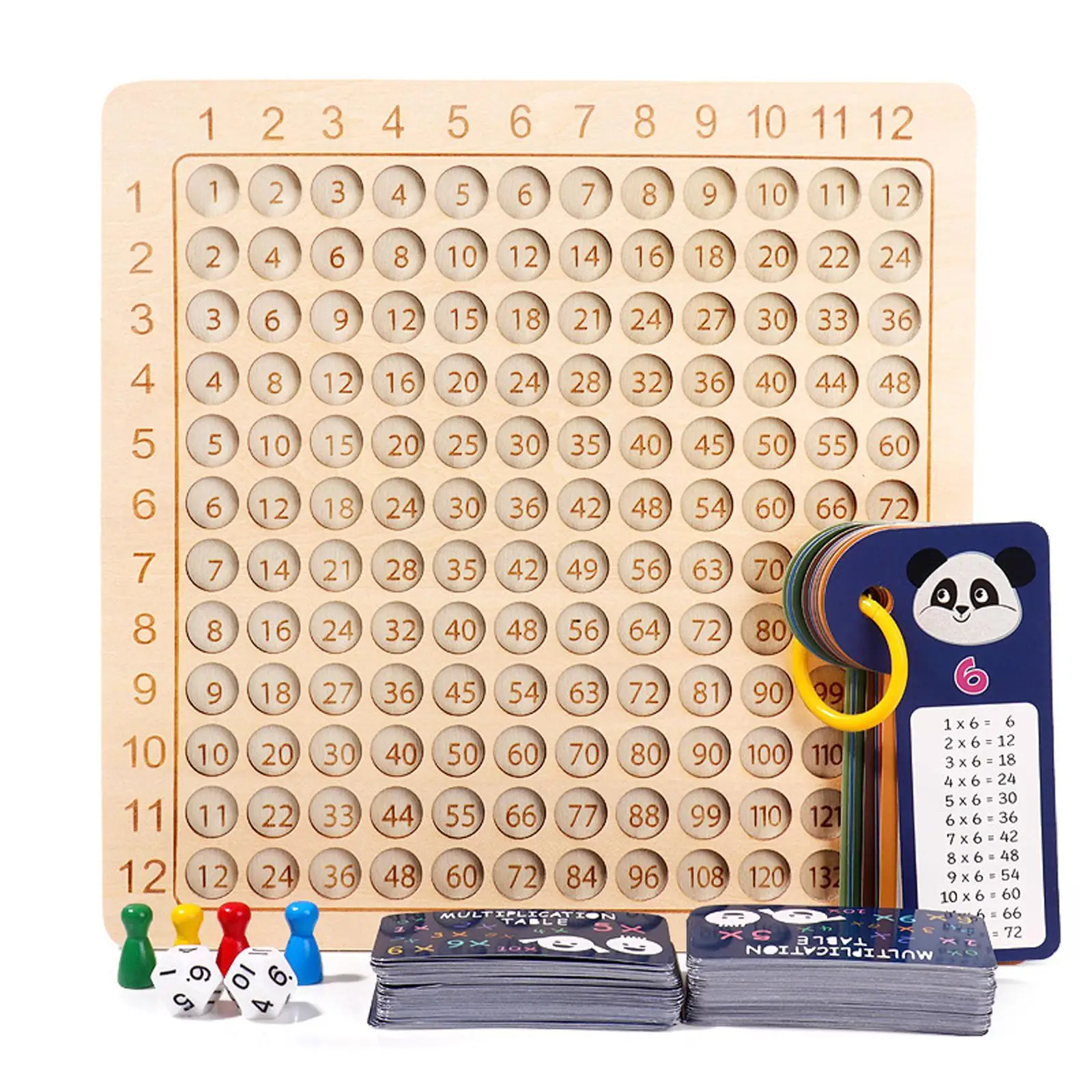 Wooden Multiplication Board Parent Child Interactive Toys Multiplication Division Board for Boys and Girls Kids Birthday Gifts