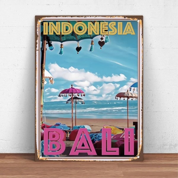 Retro Vintage Bali Indonesia Metal Tin Sign Metal Sign Wall Decor Fashion  Art Decor Poster Man Cave Garage Bar Pub Wall Decor - AliExpress