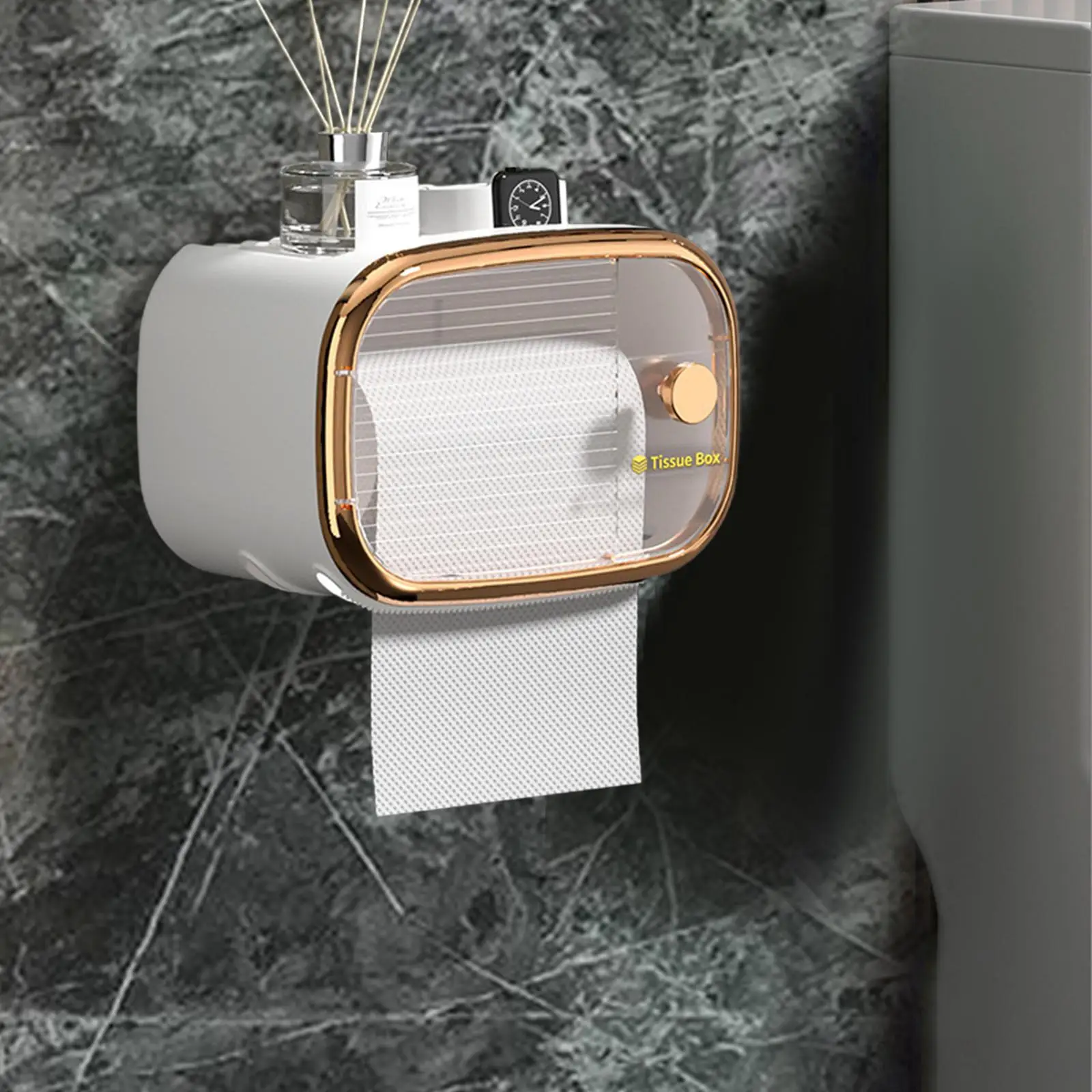 Tissue Holder Bathroom Accessories Hanging Toilet Paper Holder for Cabinet