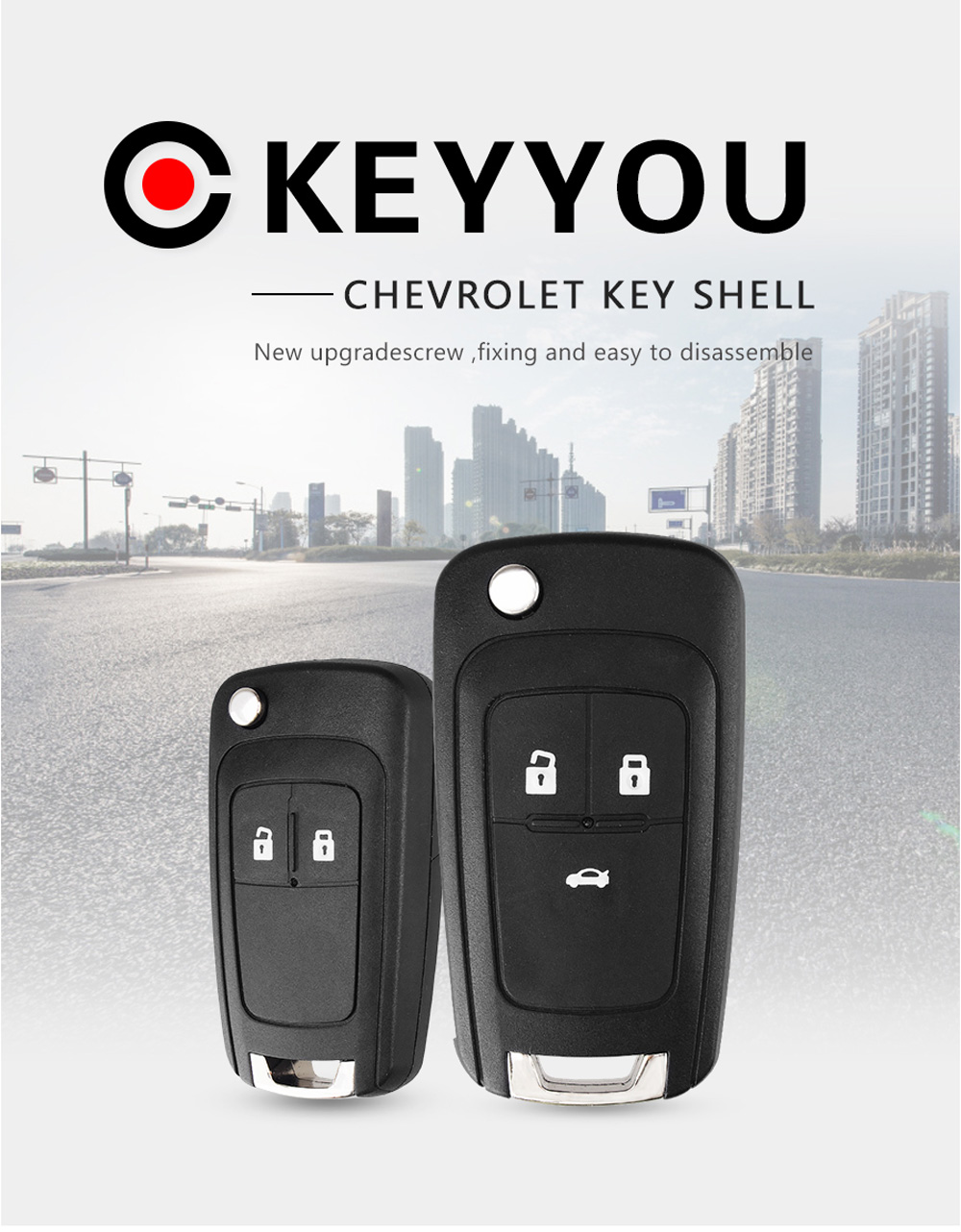 KEYYOU 1PCS Flip Remote Car Key For Chevrolet Cruze Epica Lova Camaro Impala Fit Astra J Corsa E Insignia Zafira C 2 3 4 5BT
