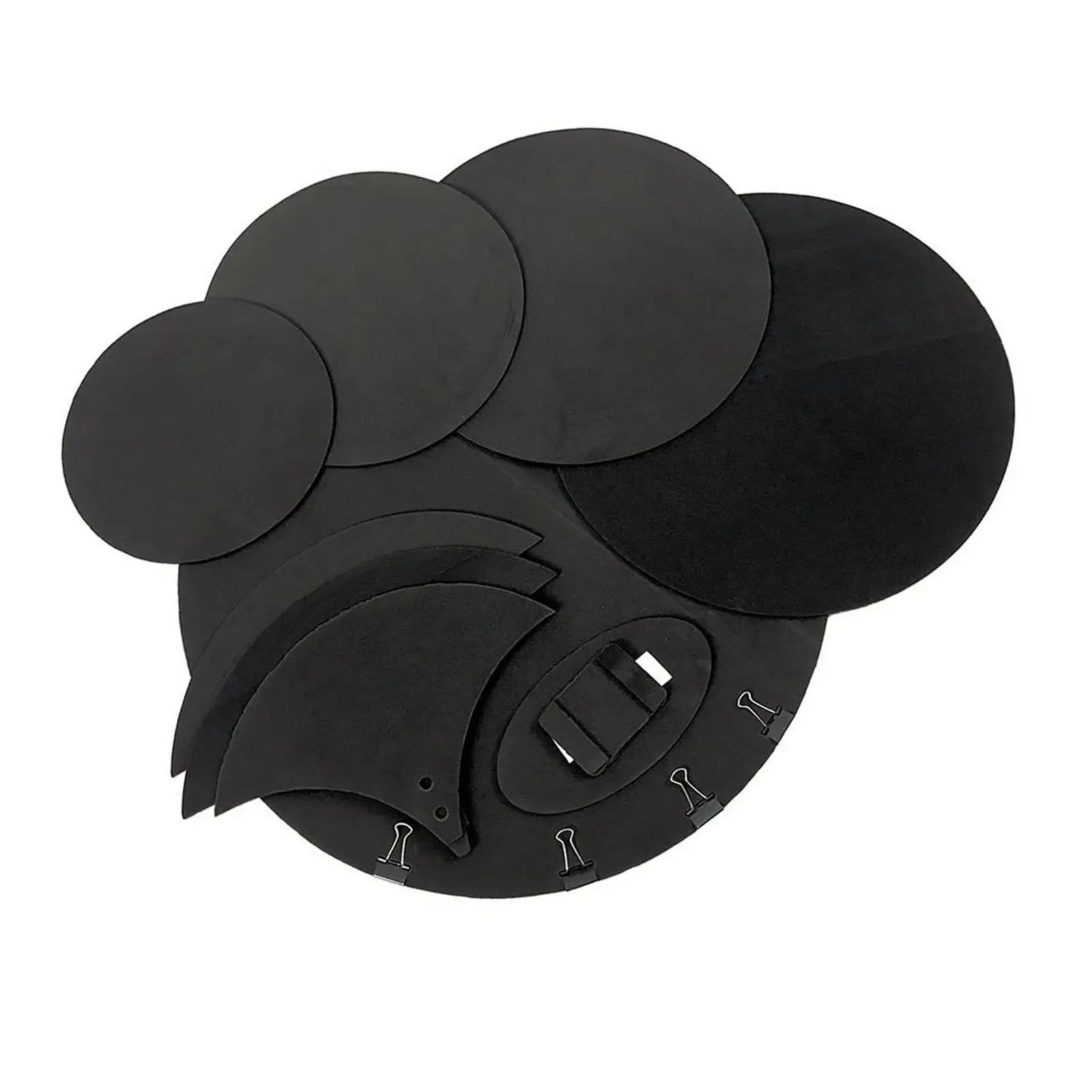 10Pcs Drum Mutes Hi Hat & 2 Cymbal Mutes Reusable Soft Quiet Practicing Pad Dampener Tone Control Drum Sound Mutes for Rehearsal