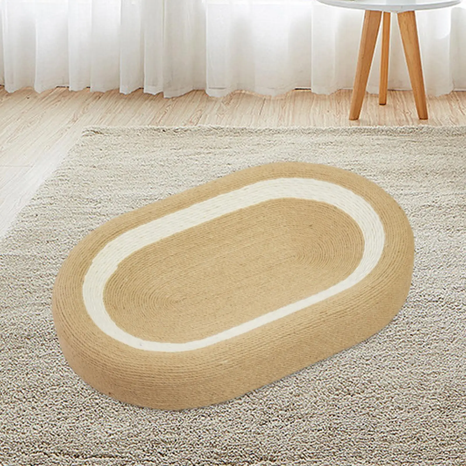 Cat Scratching Pad Small Medium Large Cats for Sofa Furniture Protector Kitten 61x41cm Cat Scratcher Lounge Bed Oval Pet Cushion