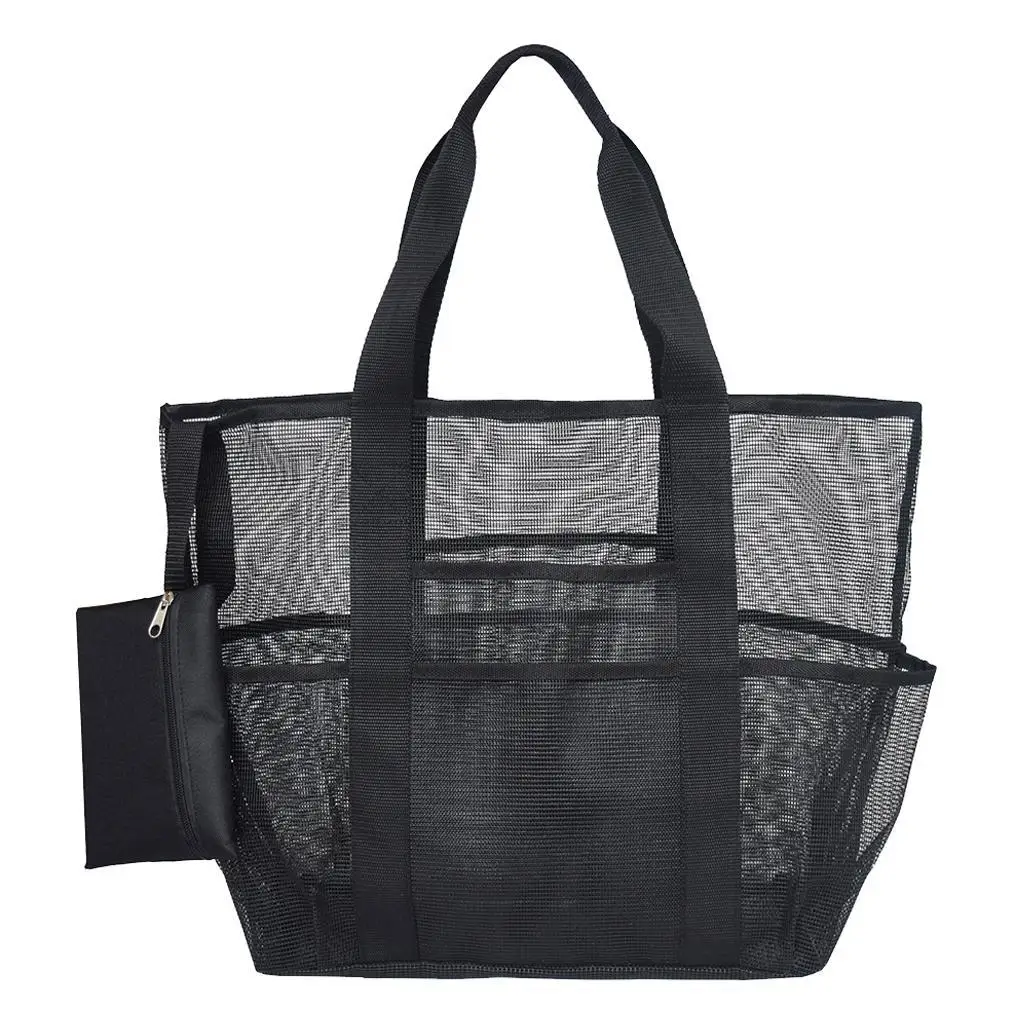 Mesh Shopping Bag Handbag Beach Picnic Storage Bag Organizer 