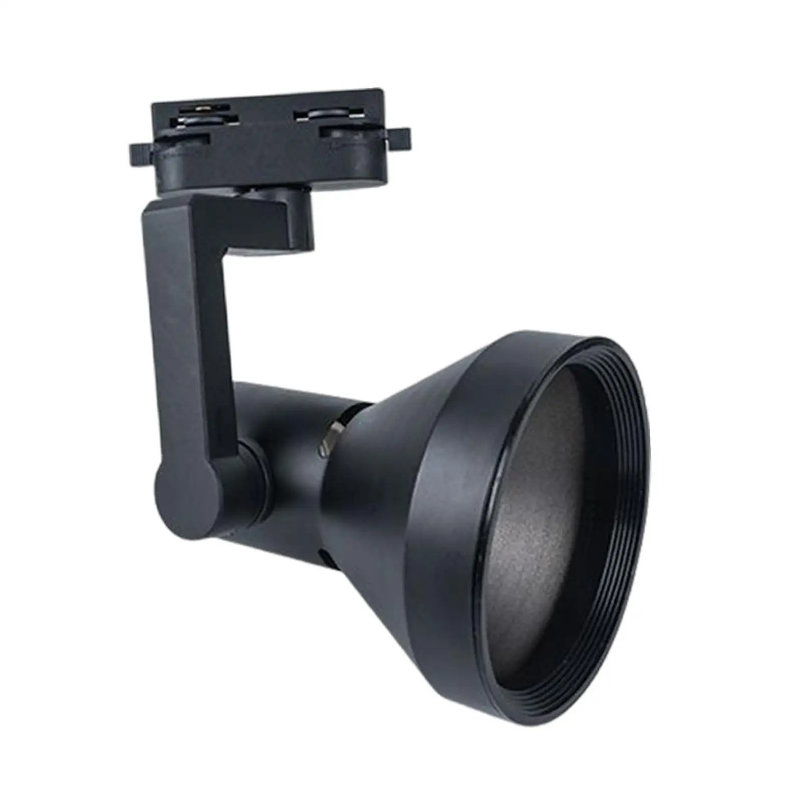 Par30 LED Track Light Shade Cover Bracket E27 Base Black Easily Install for Hotel Supermarket and Office Painted Surface Durable