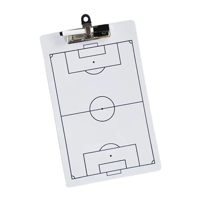 Football Coaching Board Portable Professional Strategy Board Dried Erase Marker Double Sided Football Clipboard for Techniques