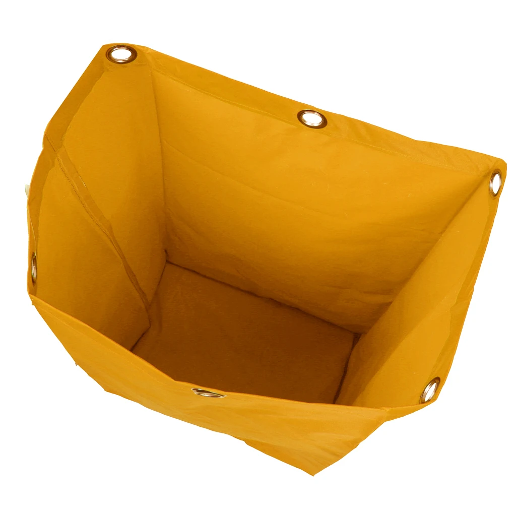Oxford Waterproof Janitorial Cleaning Cart Bag Storage Bag Cleaner Yellow