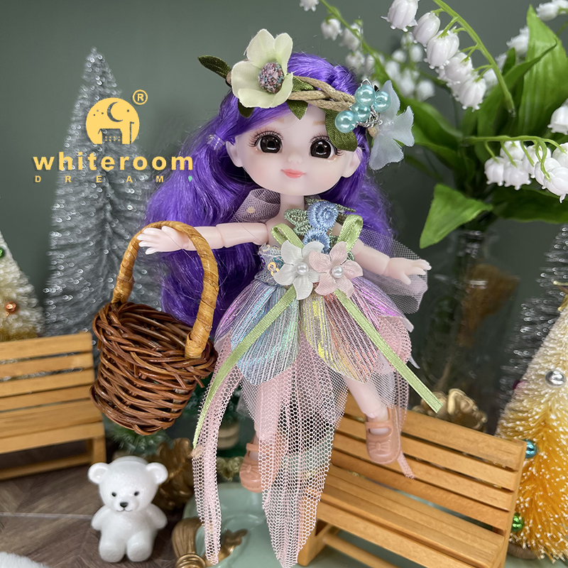 Neue Kawaii 1/12 Baby Tasche Puppe 10cm Ob11 Puppen Mit Kleidung Outfit Kleid Überraschung Bjd Puppen Figur Aktion Spielzeug für Mädchen Geschenke – Detail 5