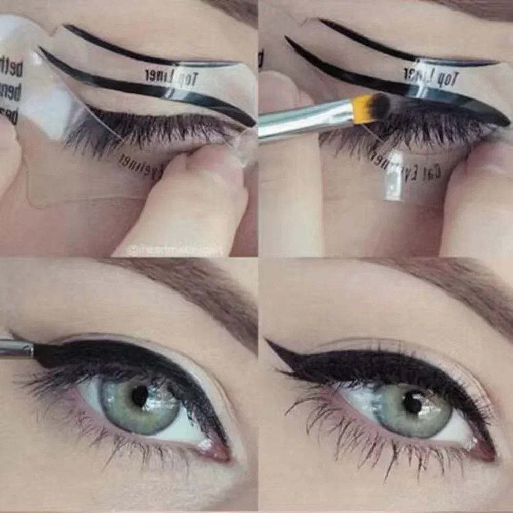 Description Picture 5 of itemEyeliner Stencils Winged Eyeliner Stencil Models Template Shaping Tools Eyebrows Template Card Eye Shadow Makeup Tool
