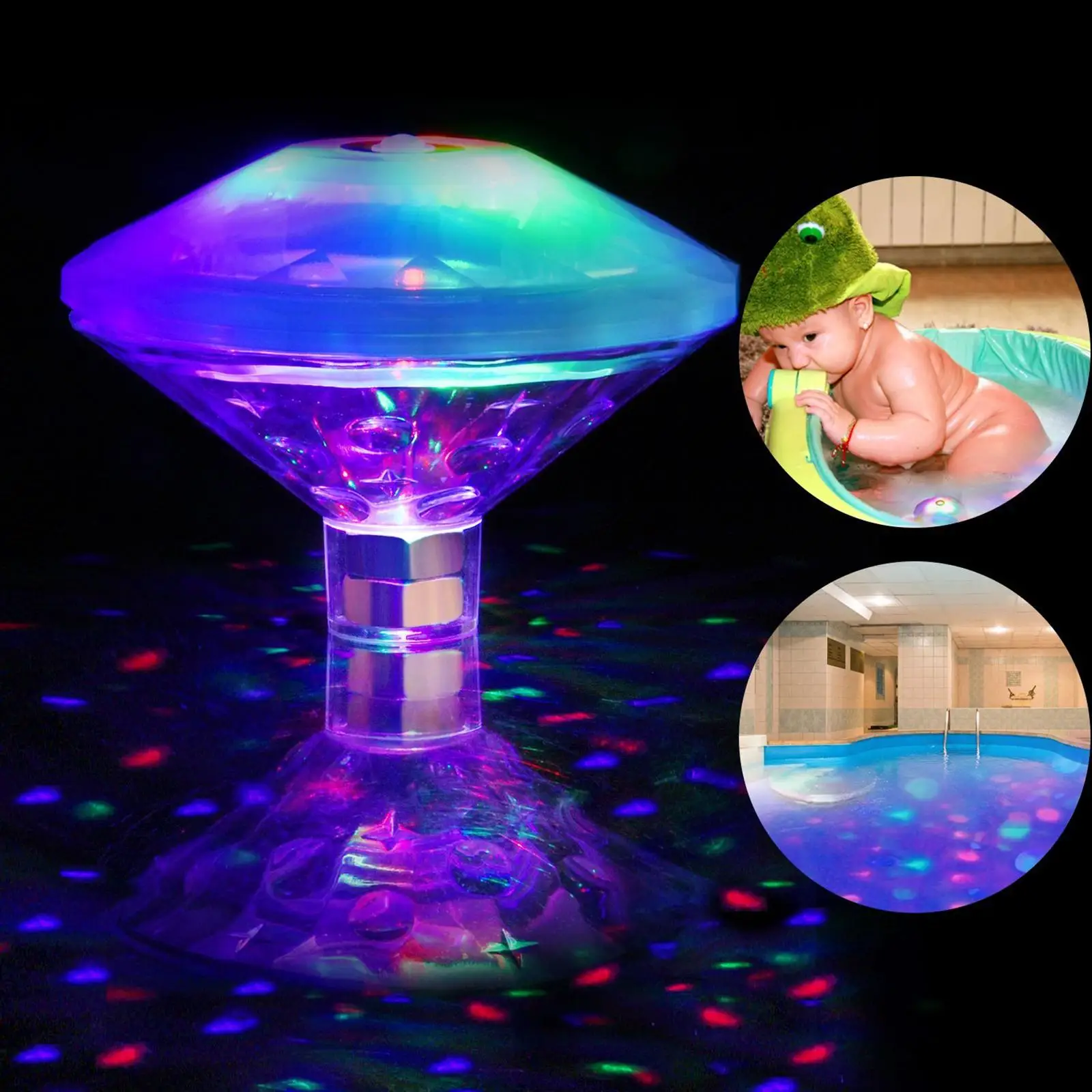 Floating LED Pool Light Pond Lamp Multicolor RGB Underwater Waterproof Submersible Lights for Hot Tub Garden Decor Home Outdoor
