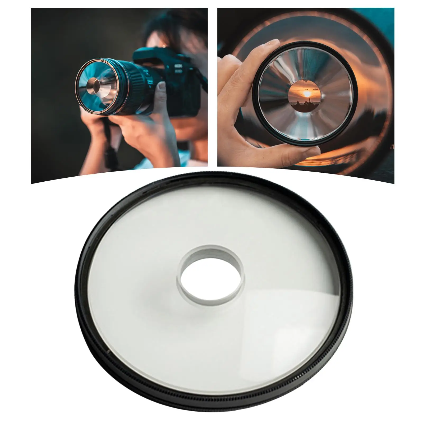 Portabe Camera Lens Filter Anti Scratch Easy to Install Portrait Photography for Camera Replacement
