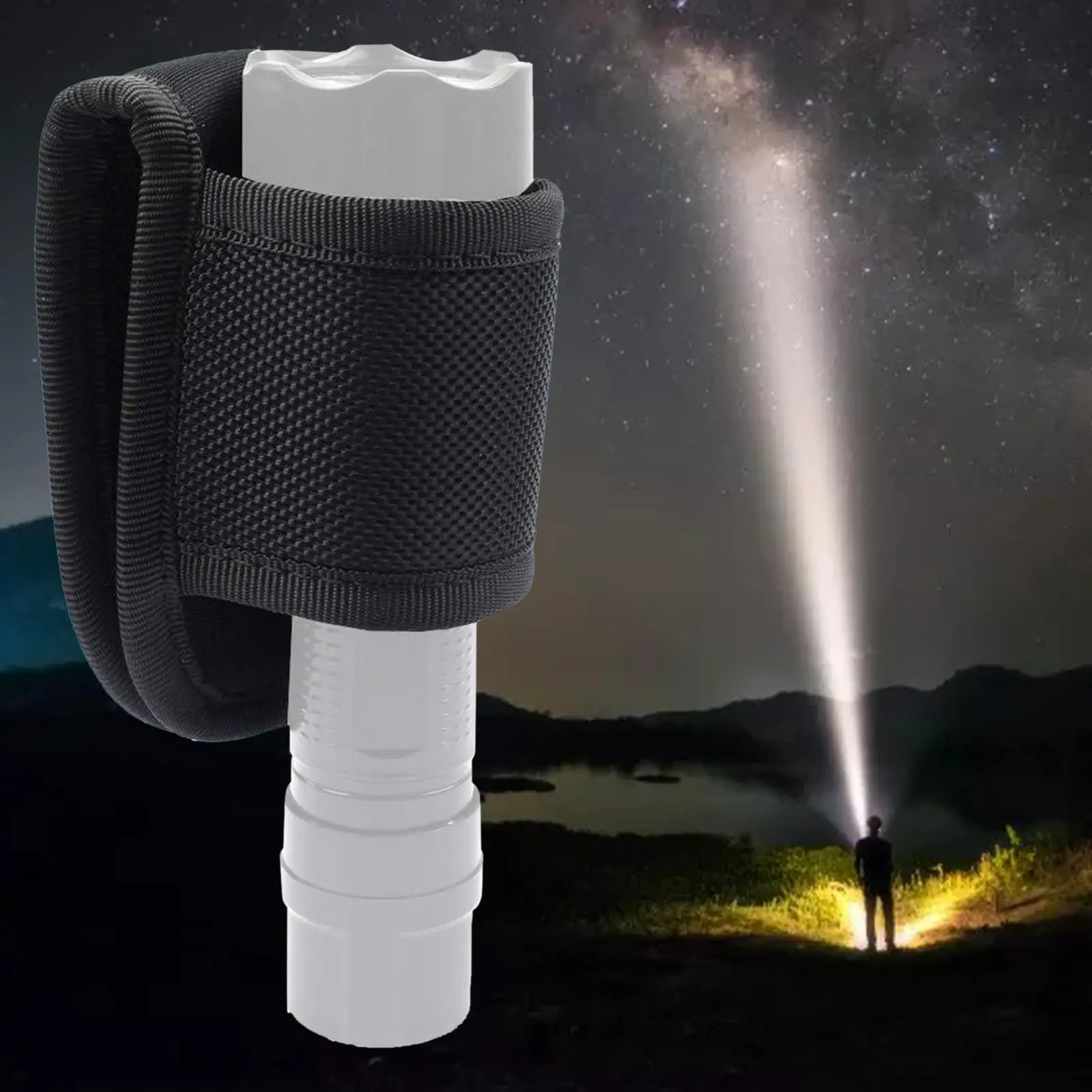 Torch Pouch Holster Organizer Pack Storage Flashlight Holder for Hiking