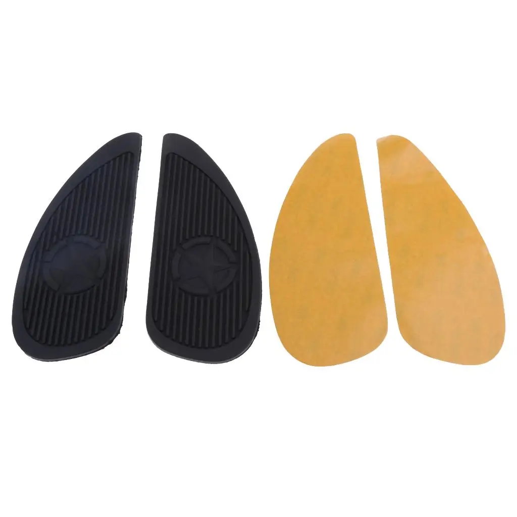 Pair Universal Motorcycle Gas Fuel Tanks Traction Pads Side Knee Protector