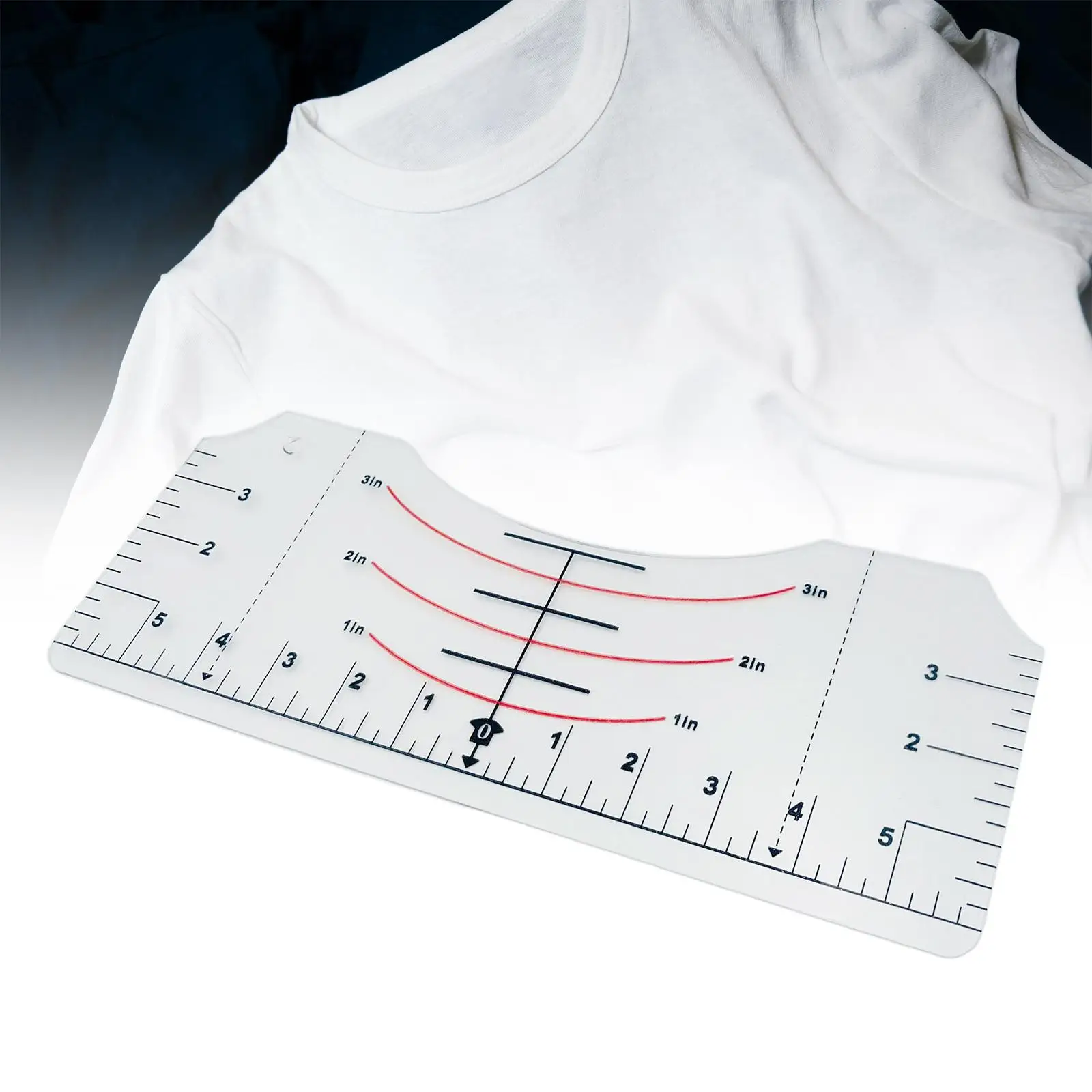 T Shirt Ruler Guide, T Shirt Alignment Tool, Acrylic Ruler for Alignment to Center Designs, Tshirt Printing Guide
