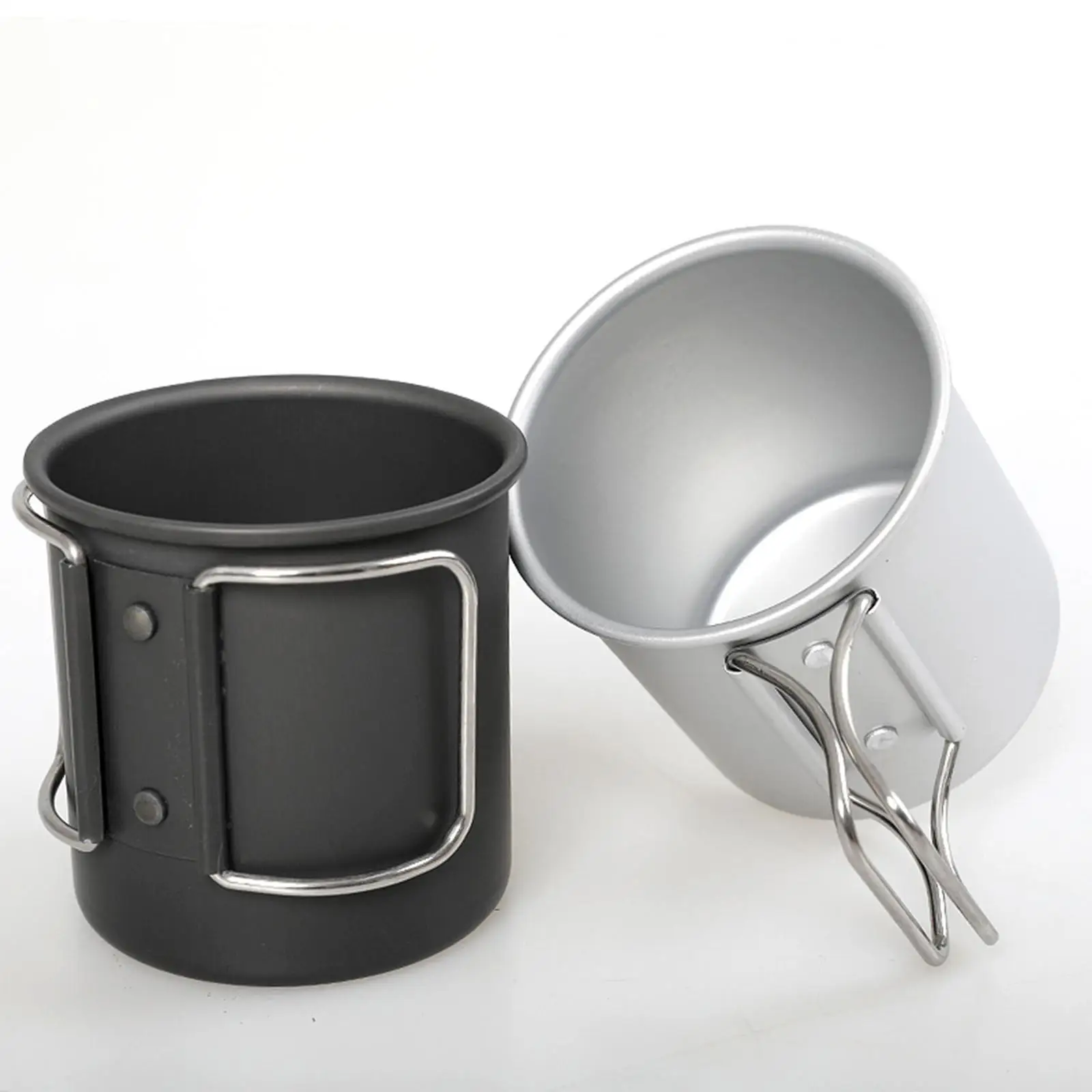 Multifunctional Camping Mug 0.3L Foldable Handle Ultralight Saving Cup for Fishing