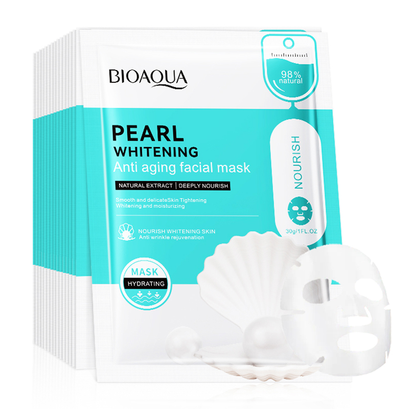 Best of 10pcs BIOAQUA Pearl Anti-aging Whitening Facial Masks Moisturizing Nourishing Anti-wrinkles Skincare Face Mask For Beauty Reviews & Tips