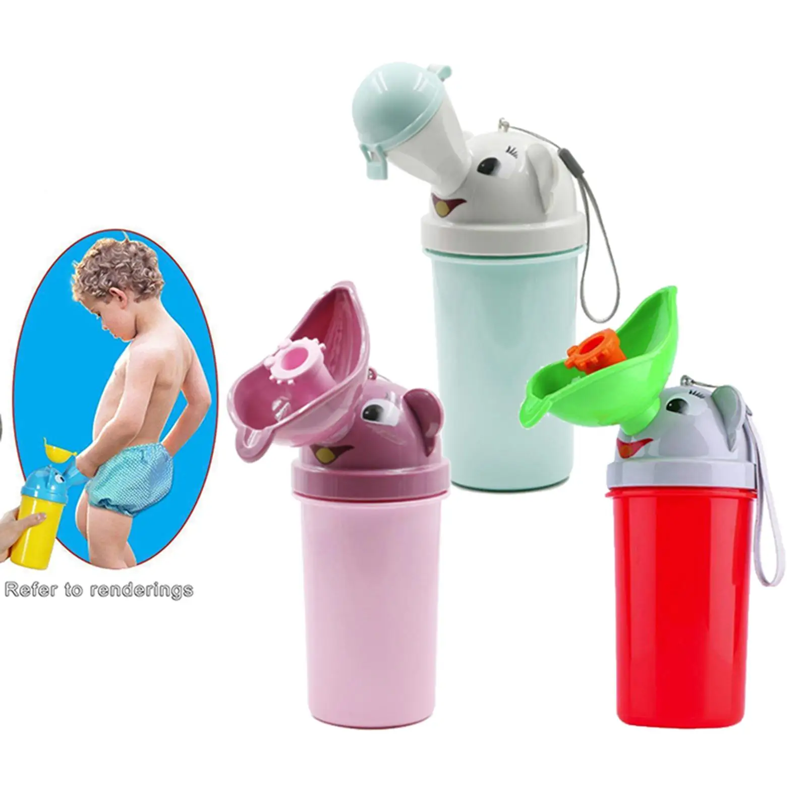 Kids Travel Urinal Potty Toilet Pee Bottle Cup for Airplane Camping Park