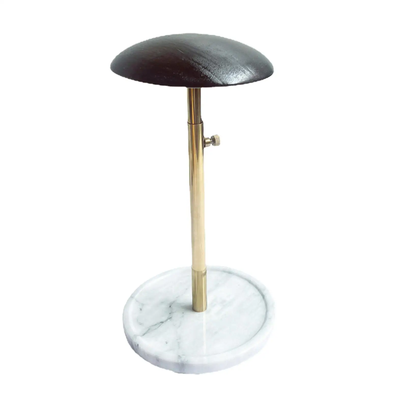 Portable Hat Display Stand Wig Stand Non-Slip Marble Bottom Steel Rod Creative Storage Rack Home Salon Display Adjustable Height