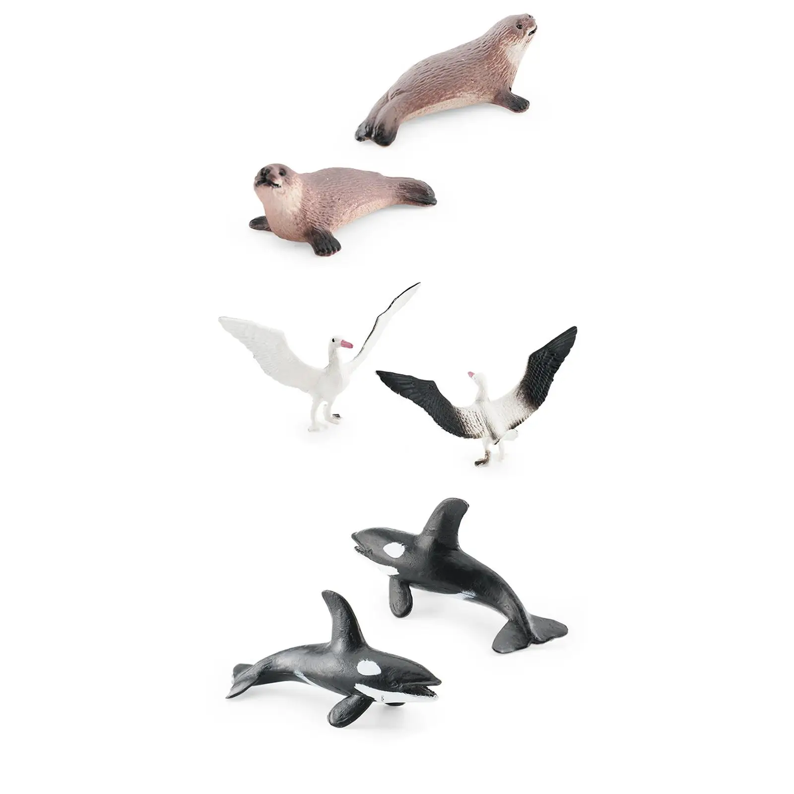 10 Pieces Antarctic Marine Animals Miniatures for Desktop Decor Party Favors