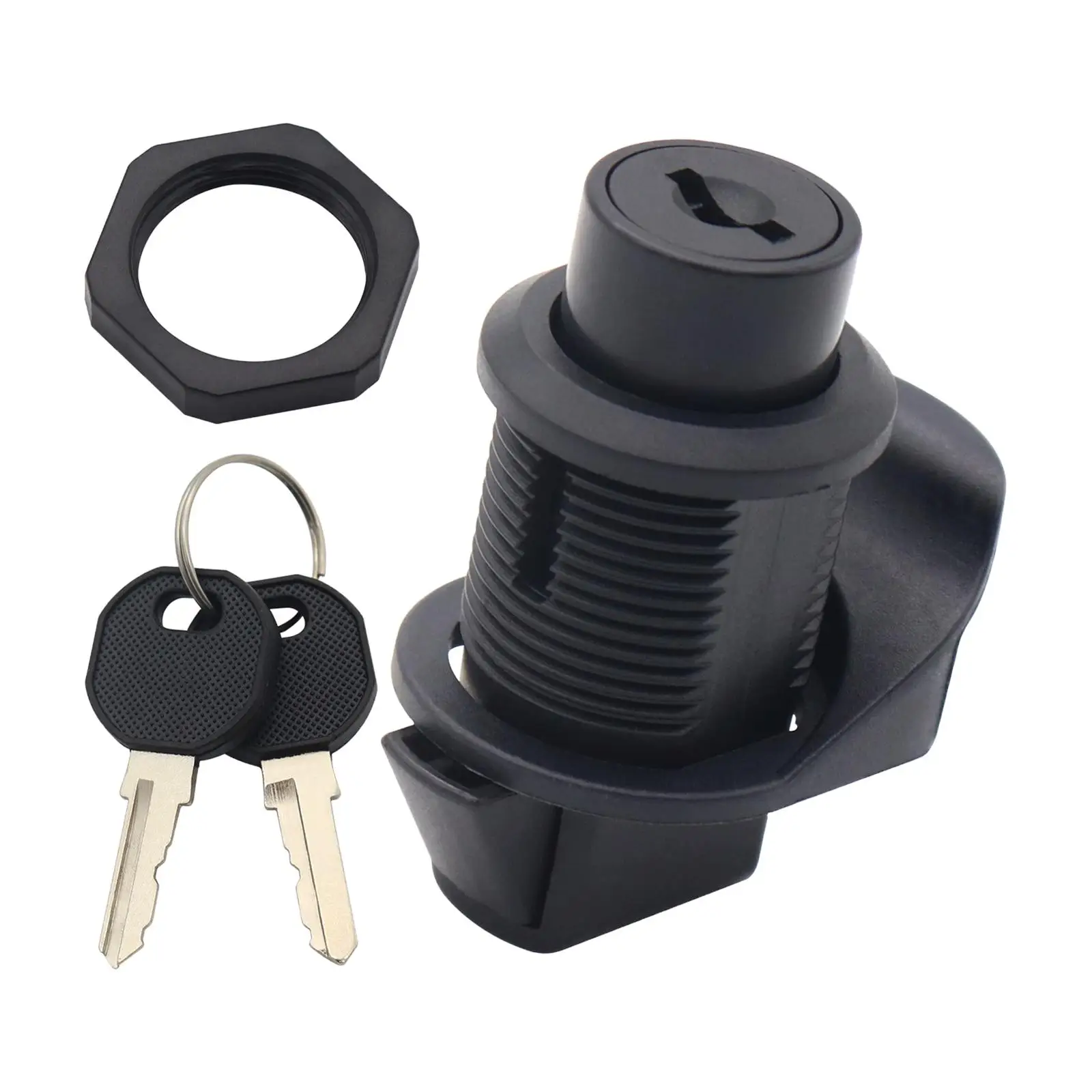 RV Paddle Entry Door Lock Latch Push Type Handle Knob for Yacht Camper