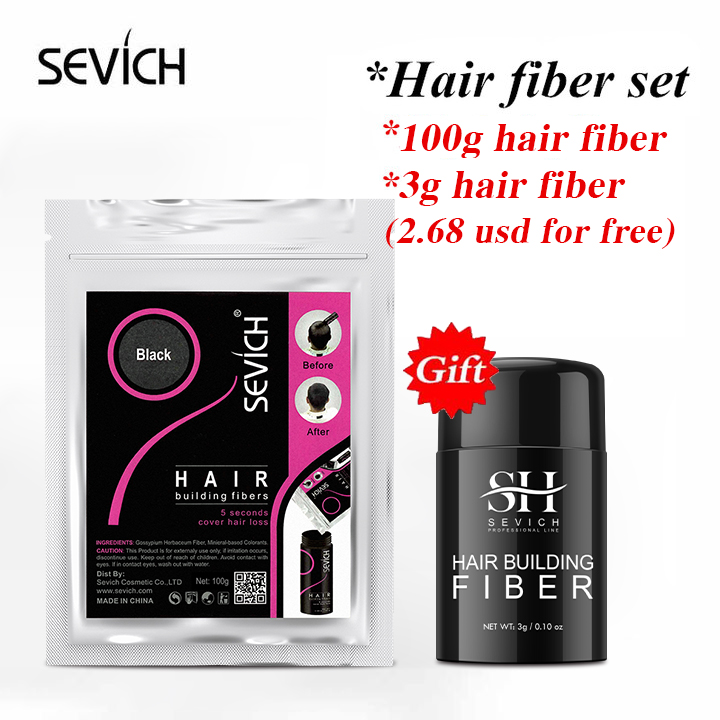 Best of Sevich 100g Hair Fibers Gift Keratin Hair Building Fiber Powder Refill Hair Growth Fiber Hairline Black Brown Hair Loss Products Reviews & Tips