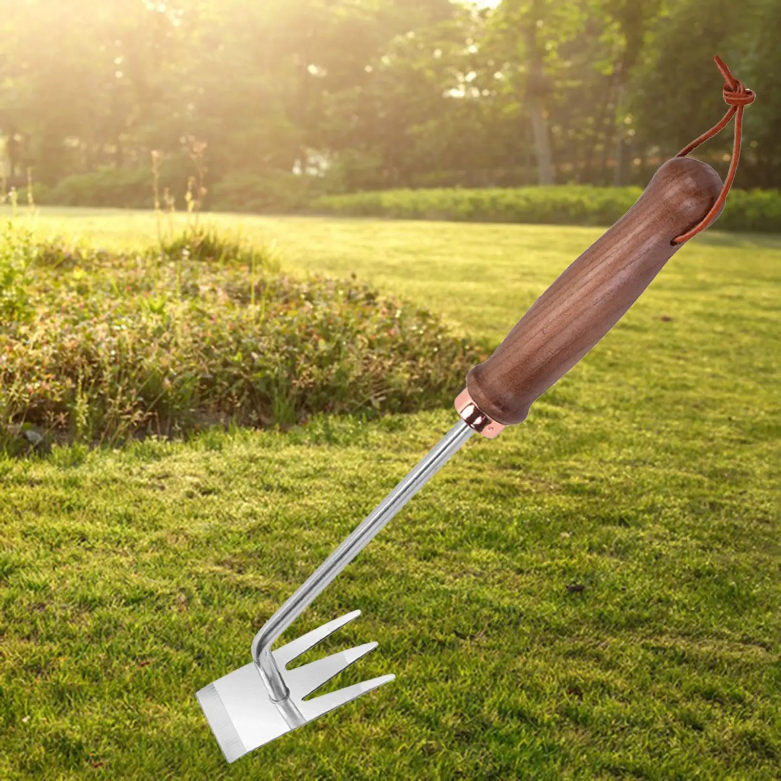 Hand Weeding Removal Agricultural Cultivator Ergonomic Handle Garden Weeder Tool for Planting Lawn Backyard Gardening Loosening