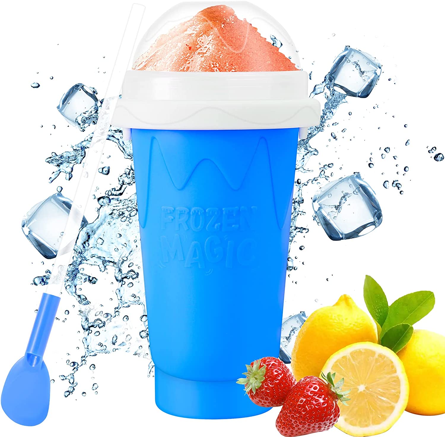 Slushy Cup Double Layer Slushie Cup Quick Frozen Magic Cup Squeeze Slushy  Maker Cup for Kids Ice Cream Maker | AliExpress